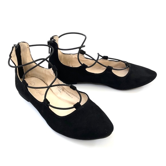 Cat & Jack Other - Cat & Jack girl strappy flat dress shoes zip 710